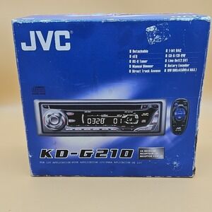 JVC KD-G210 CD Player Radio In Dash Receiver Automotive Vehicle Audio Brand New